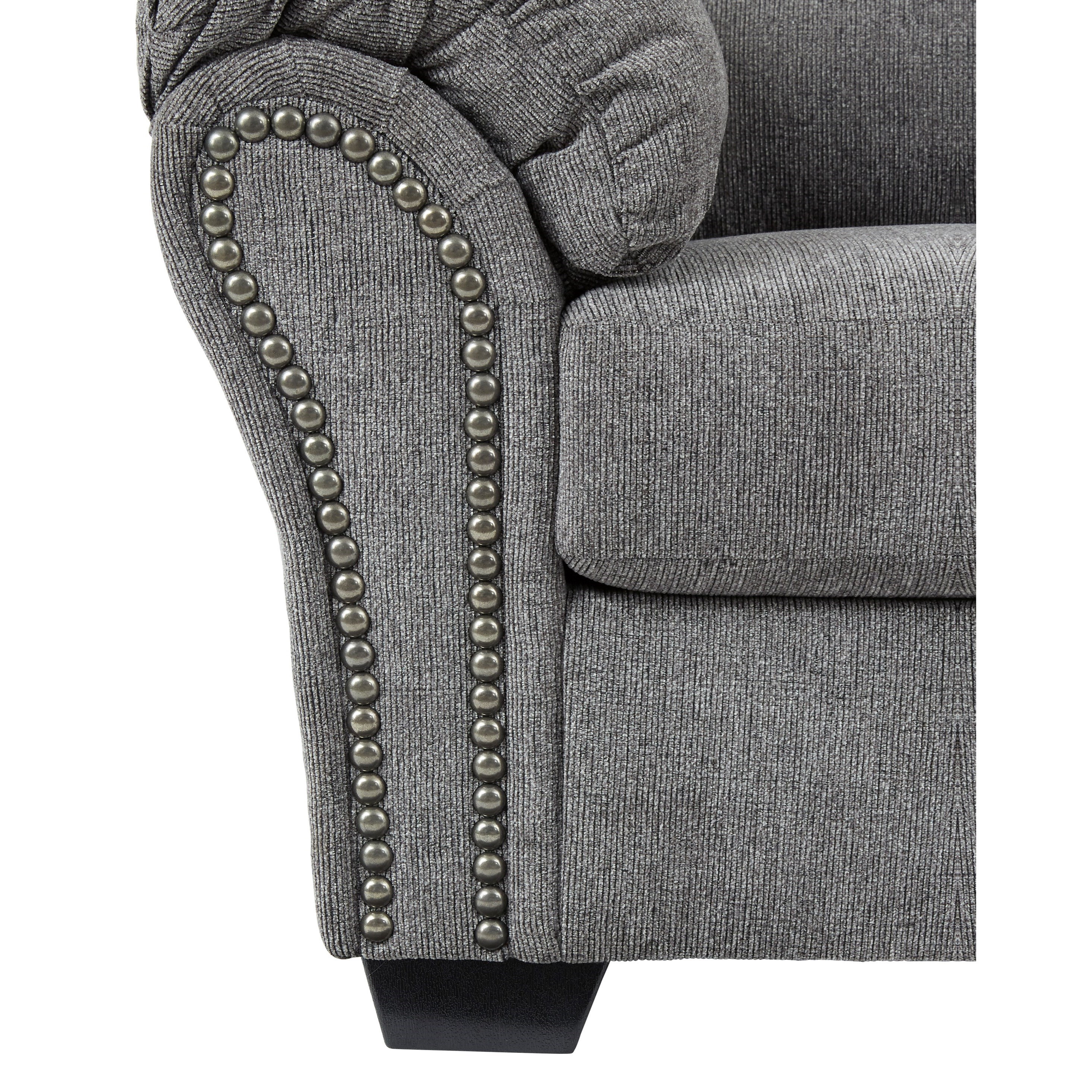Benchcraft Allmaxx 2810538 Sofa with Pillow Arms and Nailhead Trim