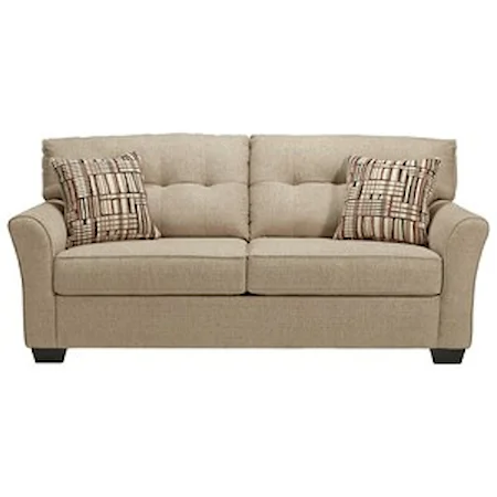 Casual Sofa with Tufted Back Cushions