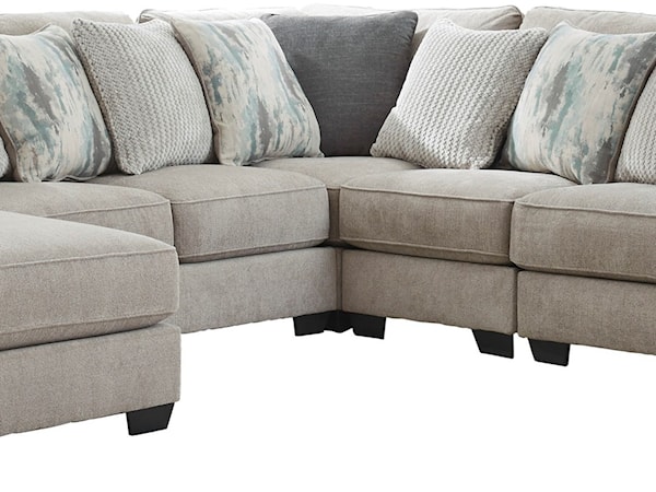 5-Piece Sectional with Left Chaise