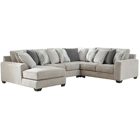 4-Piece Sectional with Left Chaise