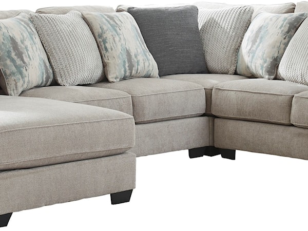 4-Piece Sectional with Left Chaise