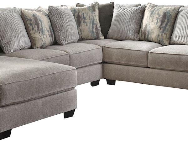 4-Piece Sectional with Left Chaise
