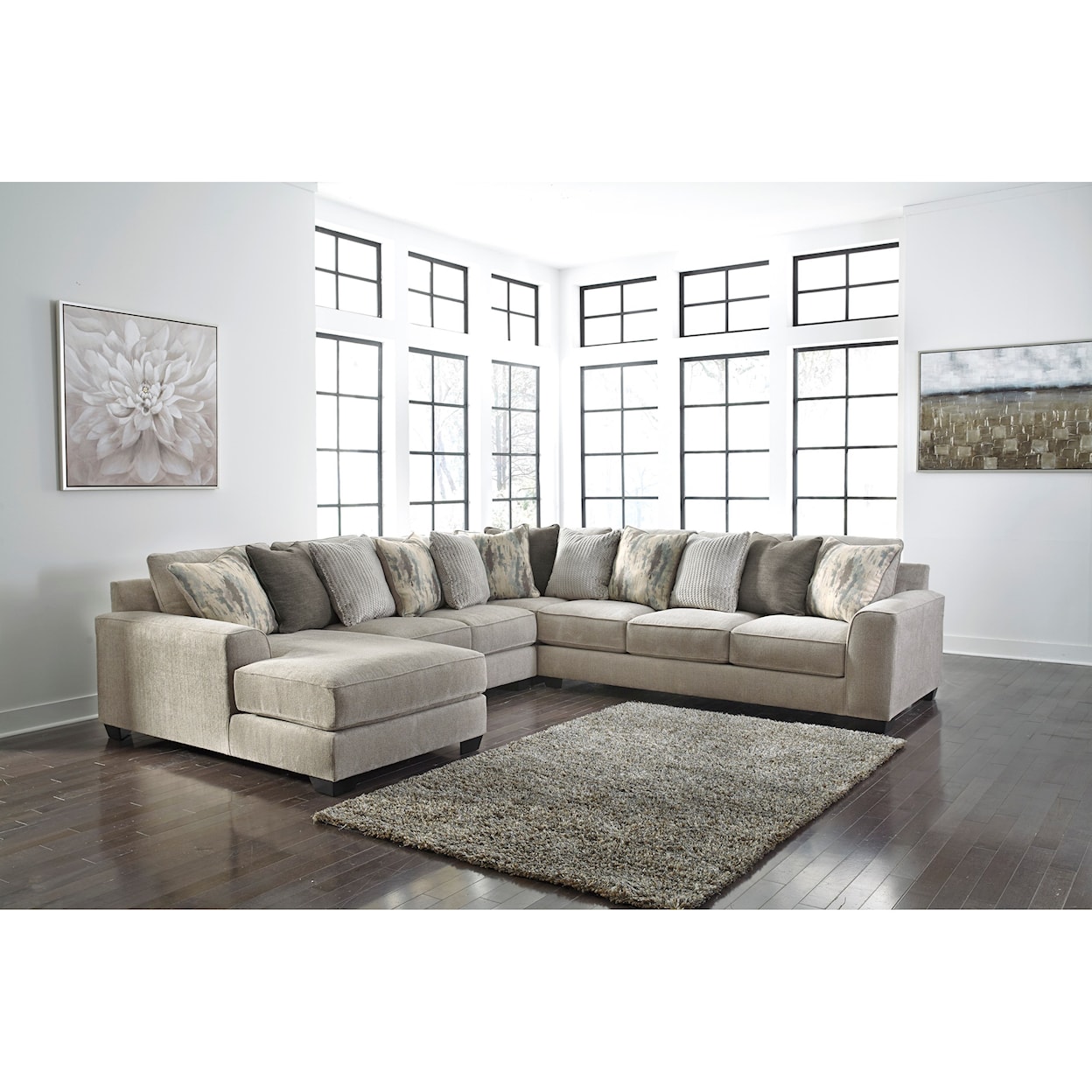 Benchcraft by Ashley Ardsley 4-Piece Sectional with Left Chaise