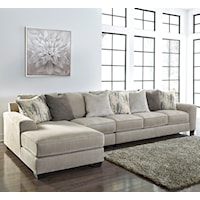 Contemporary 3-Piece Sectional with Left Chaise