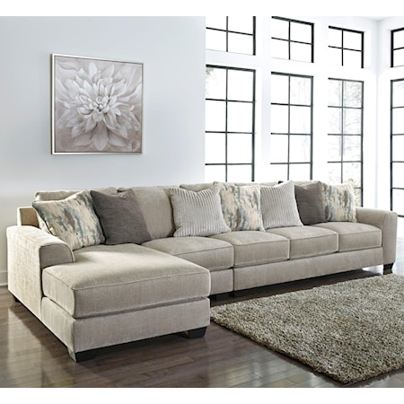 3-Piece Sectional with Left Chaise