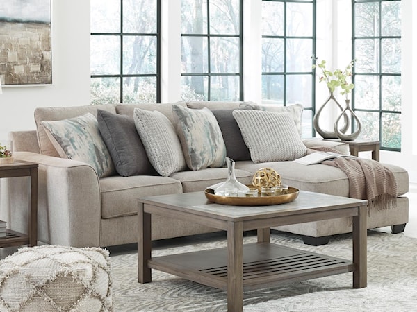 2-Piece Sectional with Right Chaise