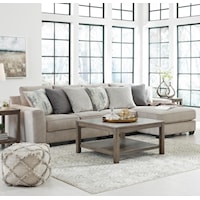 Contemporary 3-Piece Sectional with Right Chaise