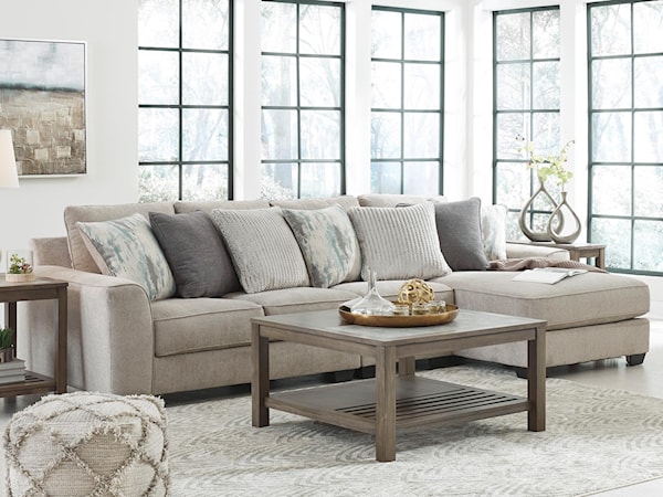 3-Piece Sectional with Right Chaise