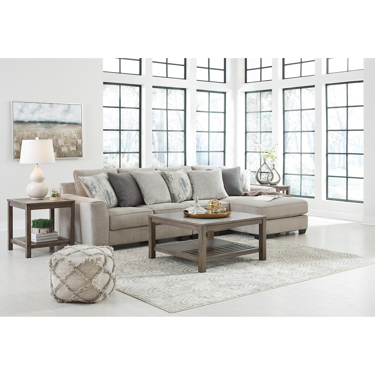 Benchcraft by Ashley Ardsley 3-Piece Sectional with Right Chaise