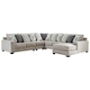 Ashley Furniture Benchcraft Ardsley 5-Piece Sectional with Right Chaise