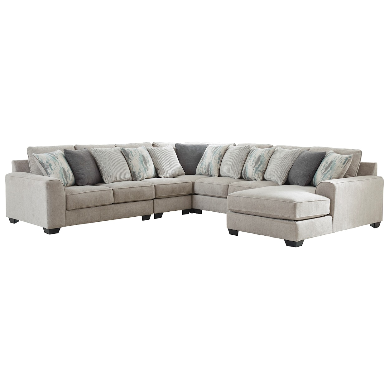 Ashley Ardsley 5-Piece Sectional with Right Chaise