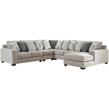 5-Piece Sectional with Right Chaise