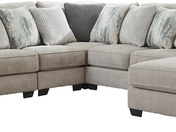 5-Piece Sectional with Right Chaise