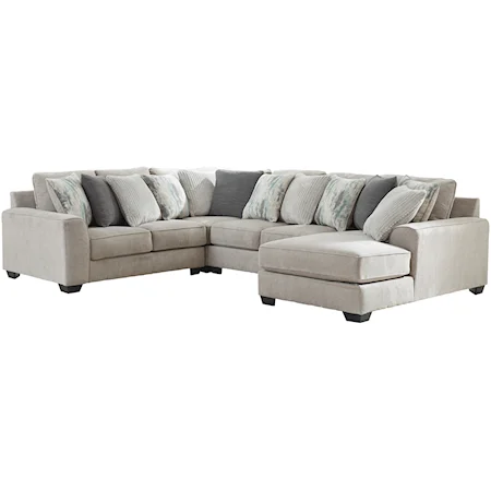 4-Piece Sectional with Right Chaise