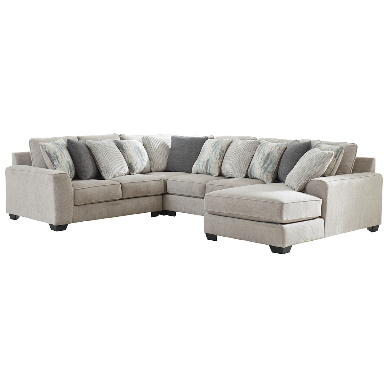Ashley Furniture Benchcraft Ardsley 4-Piece Sectional with Right Chaise