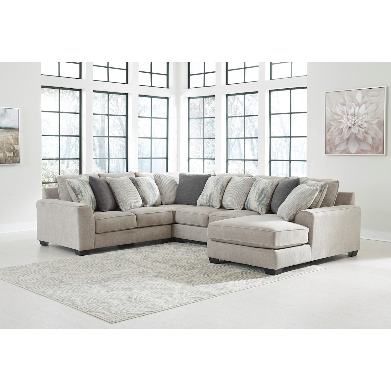 Ashley Ardsley 4-Piece Sectional with Right Chaise