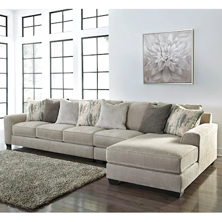 3-Piece Sectional with Right Chaise