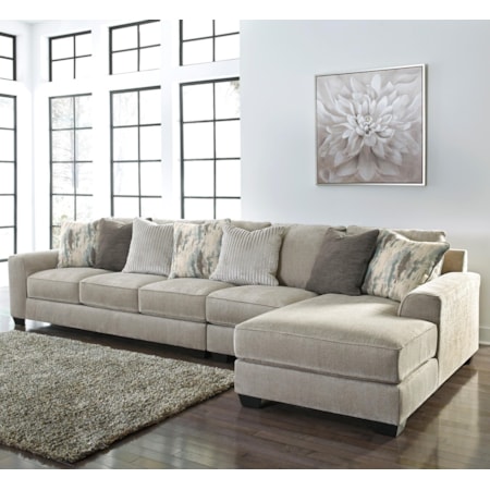 3-Piece Sectional with Right Chaise