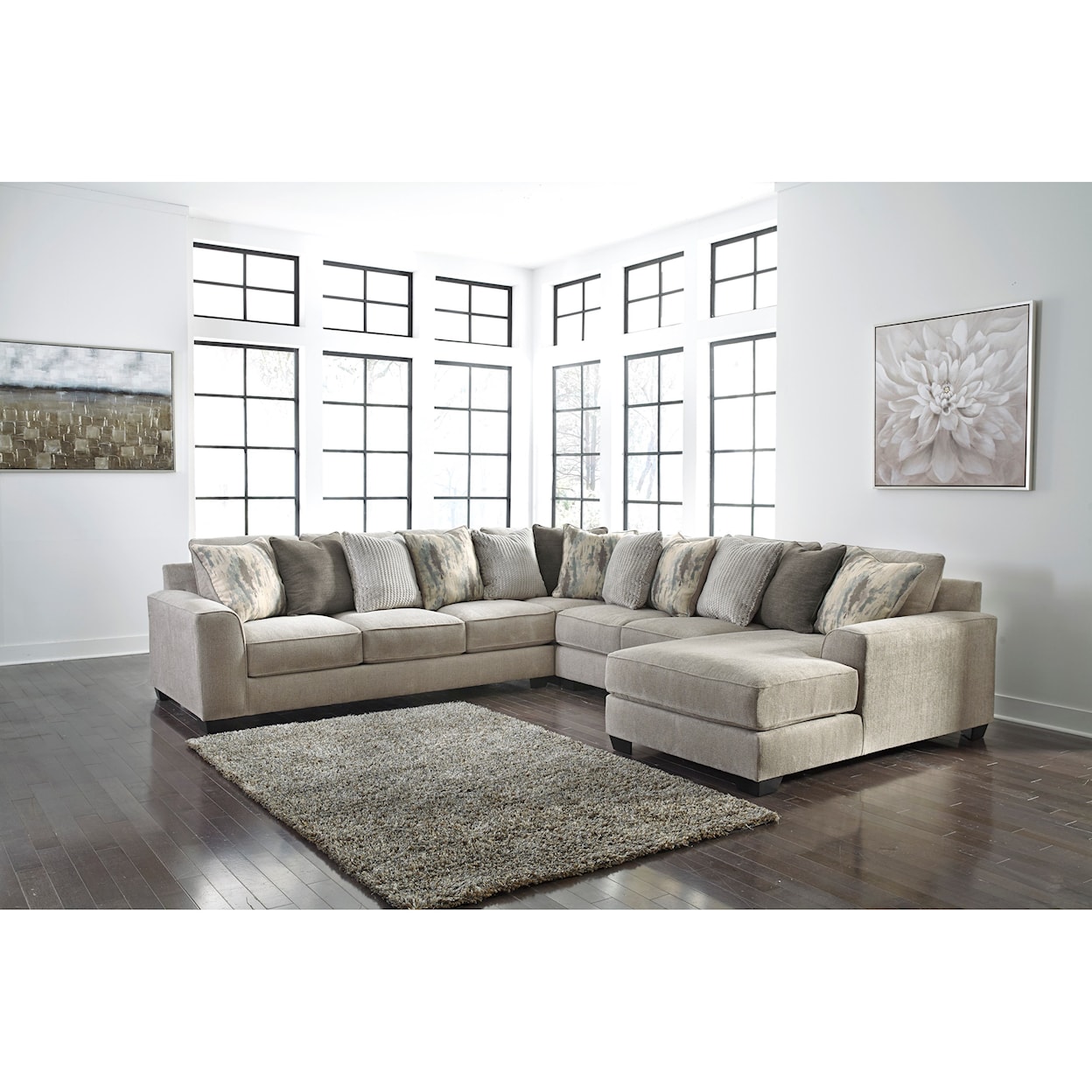 Michael Alan Select Ardsley 4-Piece Sectional with Right Chaise