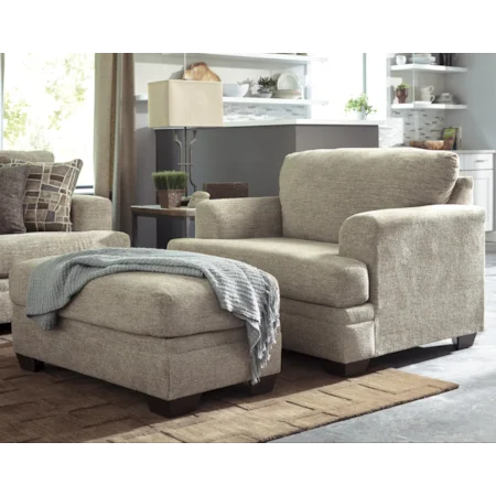 Contemporary Chair and a Half & Ottoman