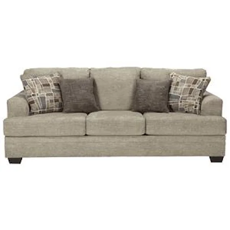 Contemporary Sofa with Flared Arms