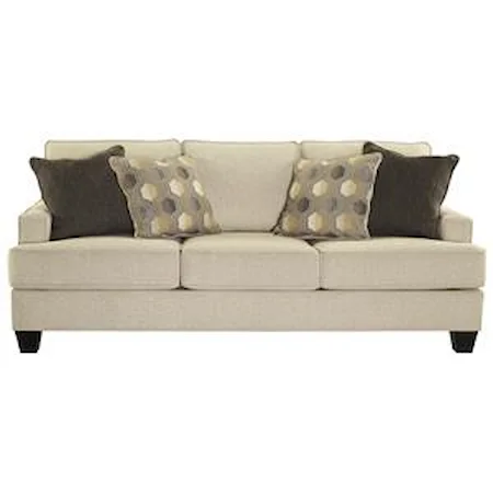 Sofa with Track Arms and T-Style Seat Cushions