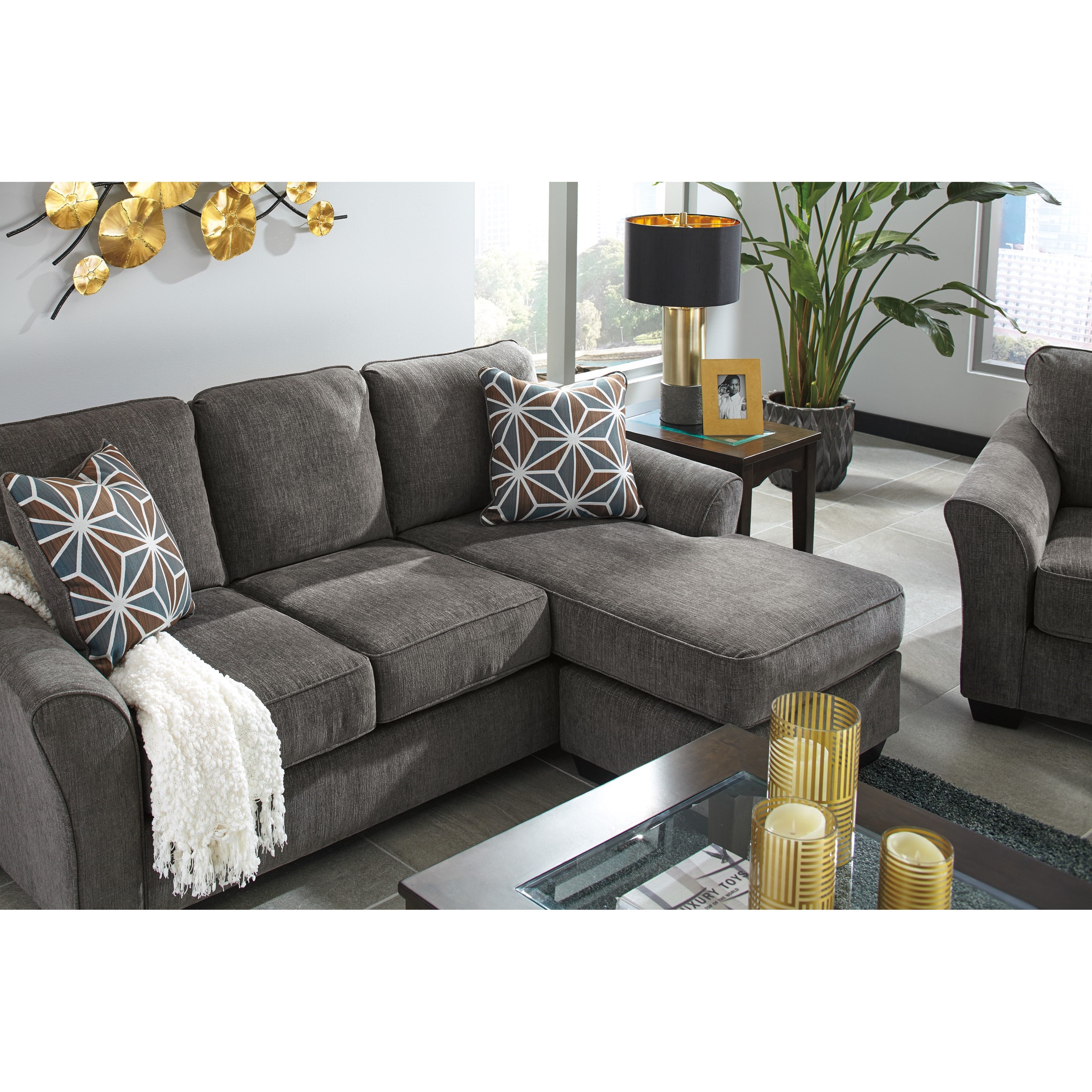 Benchcraft by Ashley Brise 8410218 Casual Contemporary Sofa Chaise Royal Furniture Sectional Sofa Groups