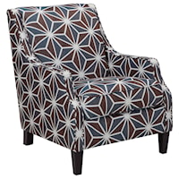 Contemporary Accent Chair in Geometric Fabric