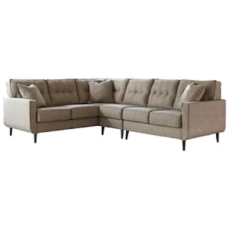 Mid-Century Modern 3-Piece Sectional