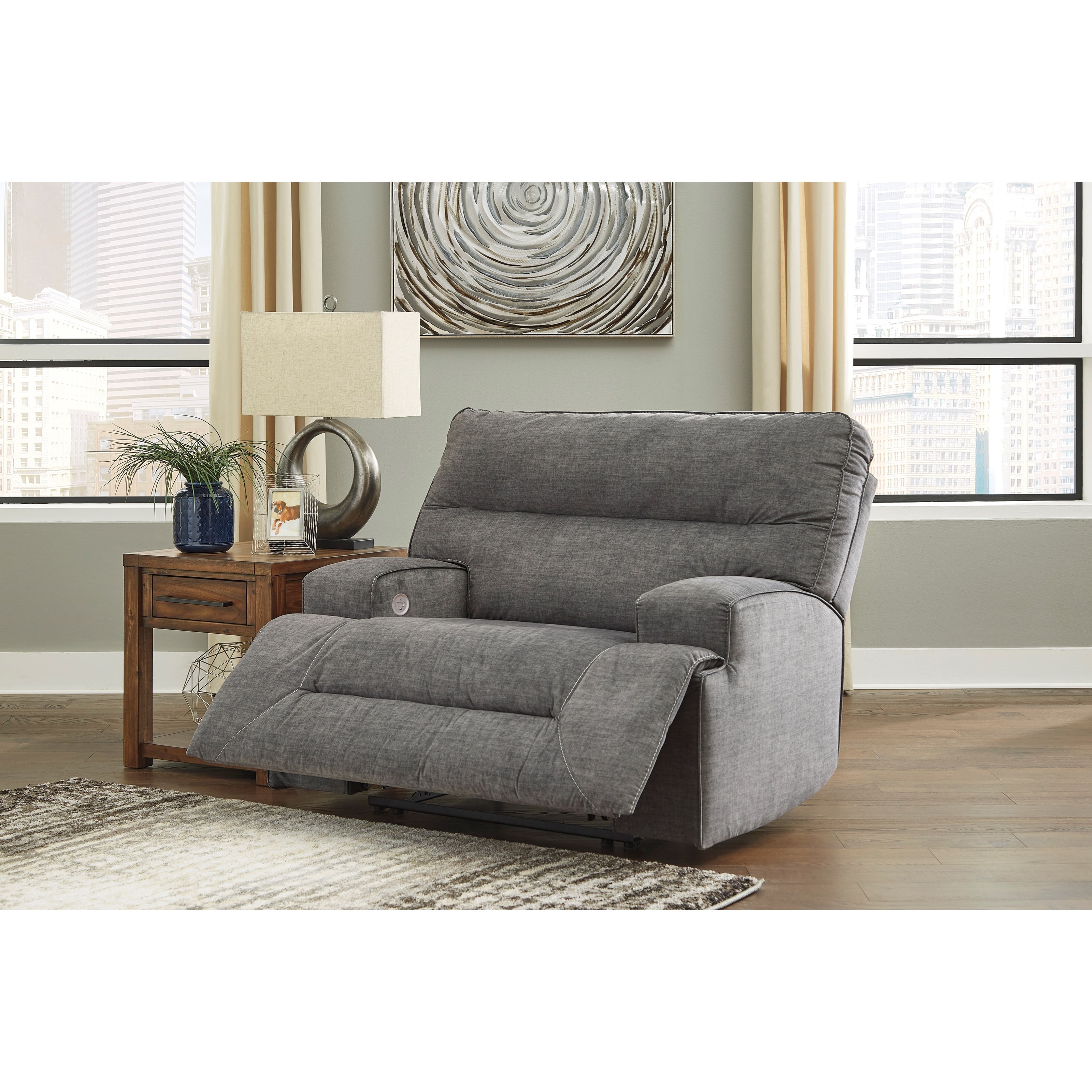 Ashley power wide seat recliner store
