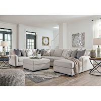 5pc Sectional and ottoman