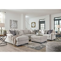 5pc Sectional and ottoman