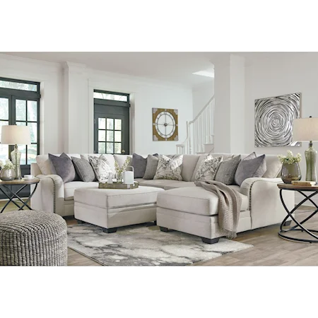 4pc Sectional and ottoman