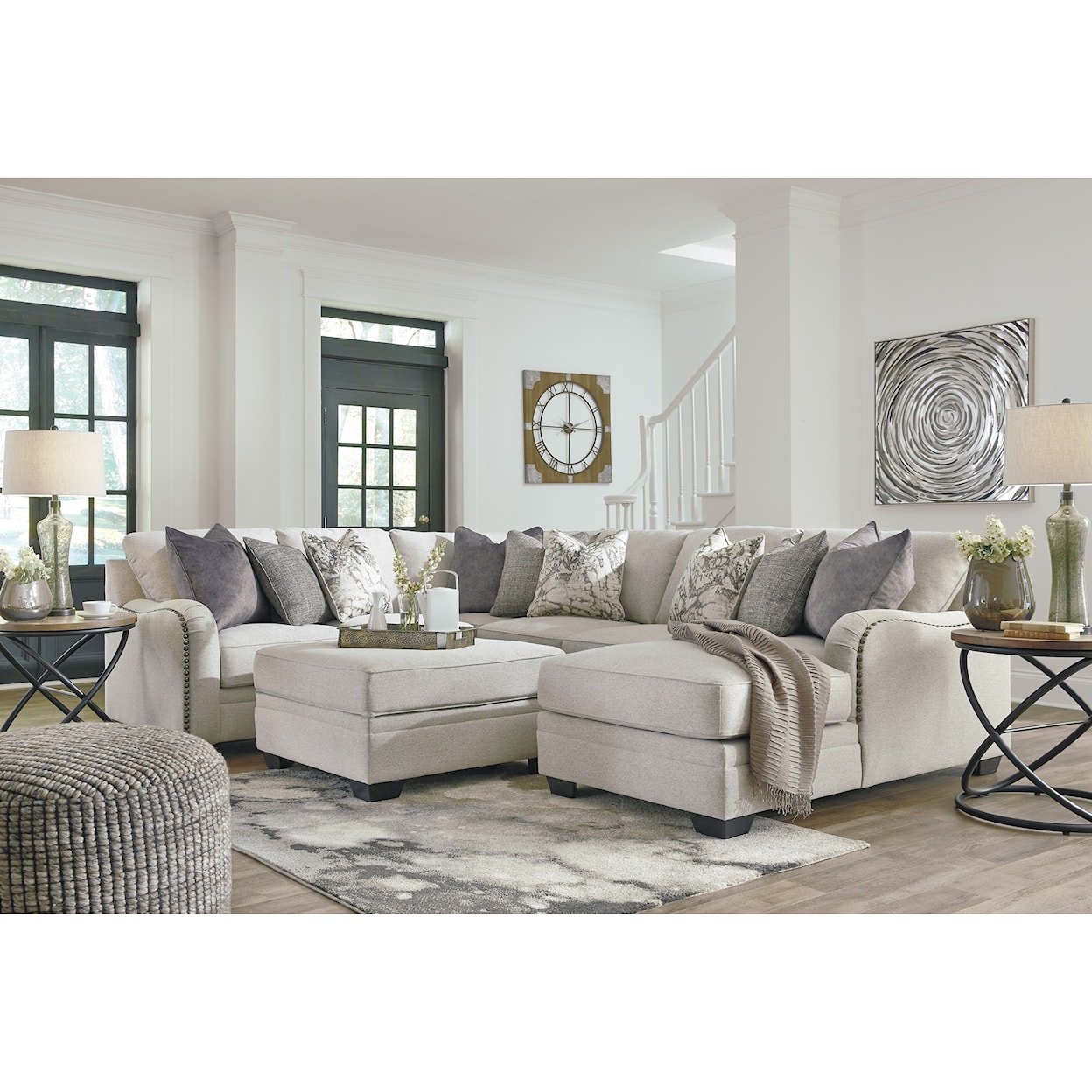 Benchcraft Dellara 4pc Sectional and ottoman