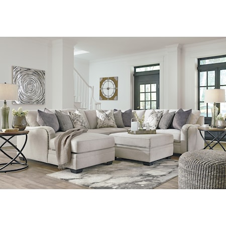 4pc Sectional and ottoman