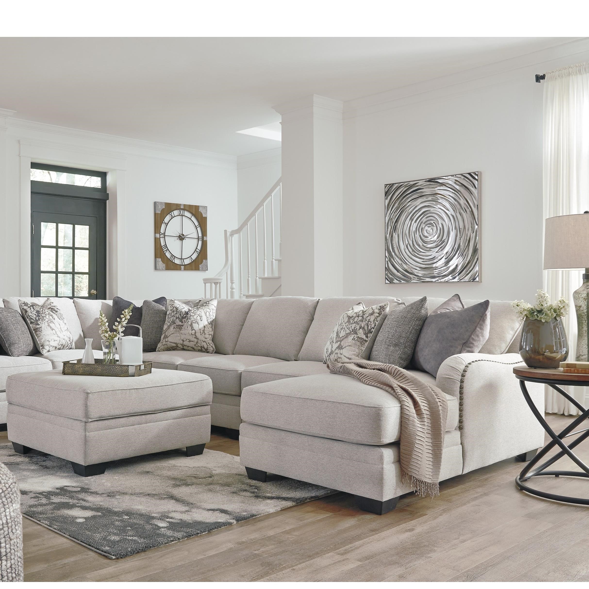 Benchcraft Dellara 32101S8 Casual 5Piece Sectional with Right Chaise