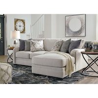 Casual 2-Piece Sectional with Right Chaise