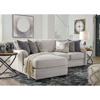 Casual 2-Piece Sectional with Left Chaise