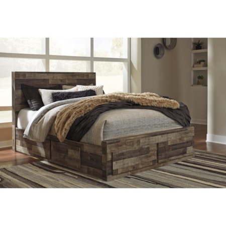 Queen Storage Bed with 6 Drawers