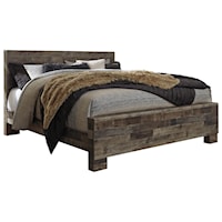 Rustic Modern King Panel Bed