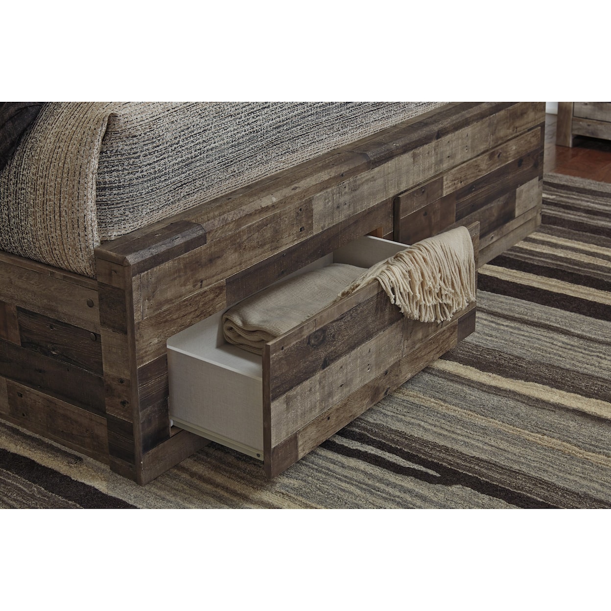 Ashley Furniture Benchcraft Derekson King Storage Bed with 6 Drawers