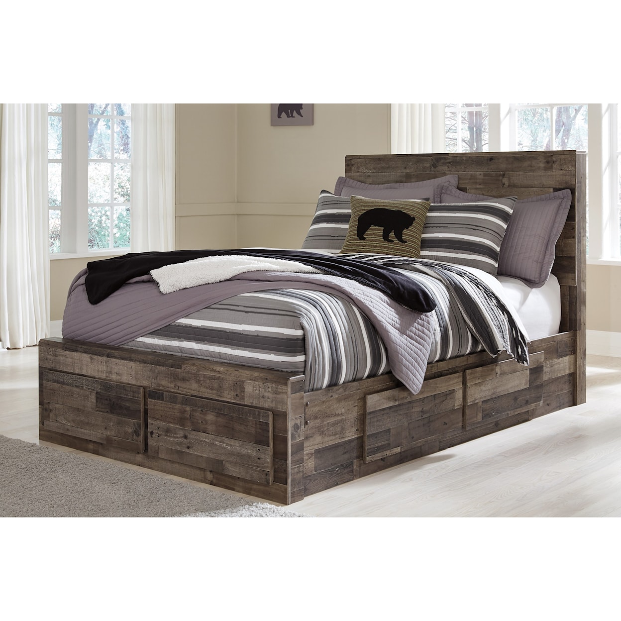 Benchcraft by Ashley Derekson Full Storage Bed with 6 Drawers