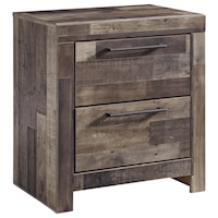 Nightstand with Two Drawers and USB Chargers