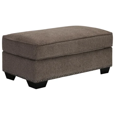Ottoman with Nailhead Trim