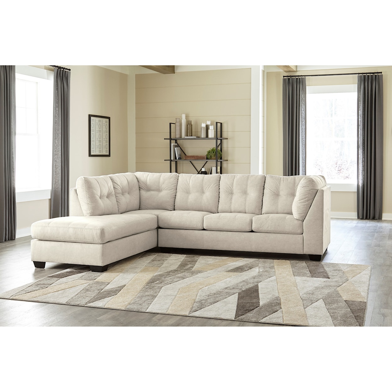 Benchcraft Falkirk 2-Piece Sectional with Chaise