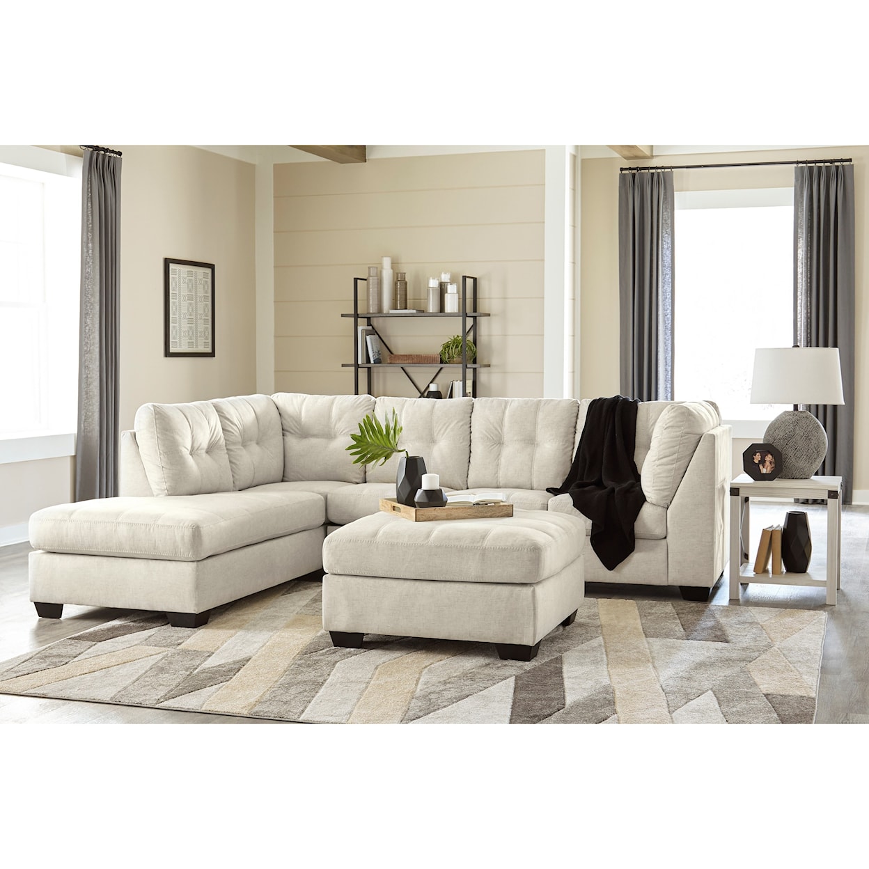 Benchcraft Falkirk 2-Piece Sectional with Chaise