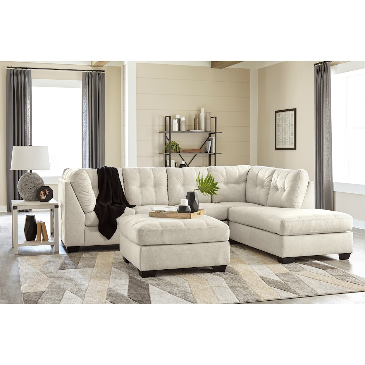 Ashley Furniture Benchcraft Falkirk 2-Piece Sectional with Chaise