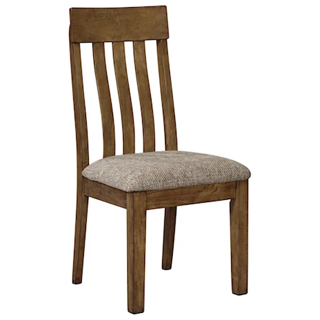 Dining Upholstered Slat  Back Side Chair
