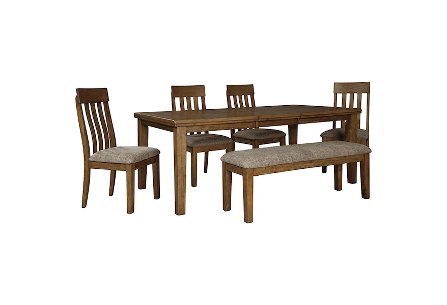 Flaybern 6-Piece Table and Chair Set by Benchcraft at VanDrie Home Furnishings