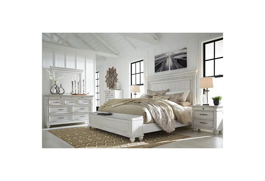 Kanwyn Queen Upholstered Bed with Storage Bench by Benchcraft at Sam's Appliance & Furniture